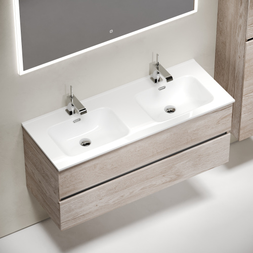 Тумба под раковину Sancos Urban UR120-2EG 119х45х55 подвесная цвет дуб галифакс натуральный - фото 4